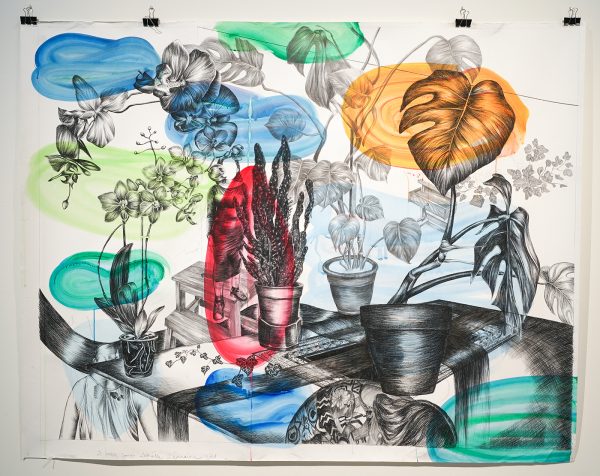 Danielle Lemaire - De Laatste Zomer - Potlood, contekrijt en acrylverf op Canson Montval