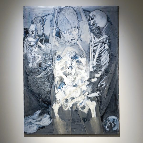 Jaap de Vries - The Enigma of Love (X-Ray) - Aquarelverf op aluminium
