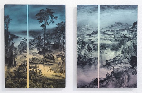 Stefan Peters - Untitled (Chromatic Series) & Untitled (Chromatic Series)- 20x28cm Acrylverf en olieverf op paneel