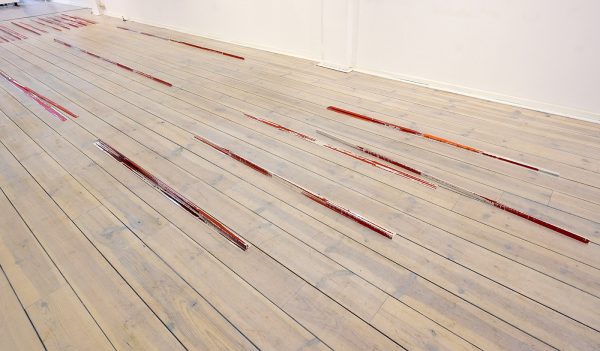 Ton Boelhouwer - 4,7 (sketches accidents repetitions movements 4) - 342x186cm, 5 delen, olieverf op aluminium
