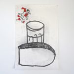 Jo de Smedt - JB on the Rocks - 150x100cm Grafiet en kleurpotlood op papier