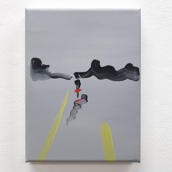 Marie Reintjes - Bad Weather - 24x18cm Acrylverf op katoen