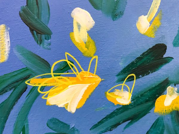 Marie Reintjes - Gaspeldoorn - 85x75cm Acrylverf en acrylmarker op linnen (detail)