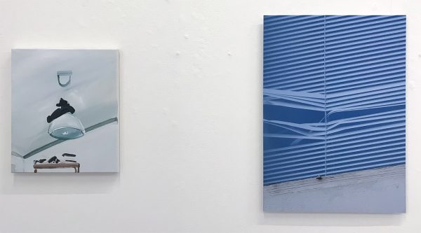 Marie Reintjes - Lamp - 35x30cm Acrylverf op katoen & Joris Boekhoven - Corner - 56x40cm Acrief print op dibond