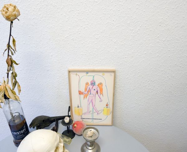 Tom Poelmans - Zelf gekweekt, zelf vertrouteld, zelf gevoederd en zelf geslacht - 29,7x21cm Pen op papier