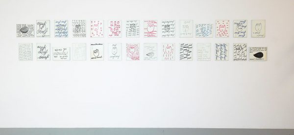 Marcel Broodthaers - Happening News - 28 viltstifttekeningen op papier voor Happening News nr4