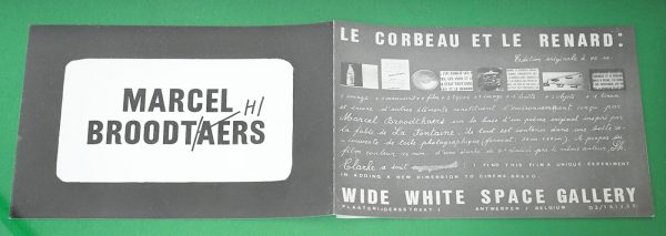 Marcel Broodthaers - Le Corbeau et le Renard -18x24cm Uitnodigingskaart