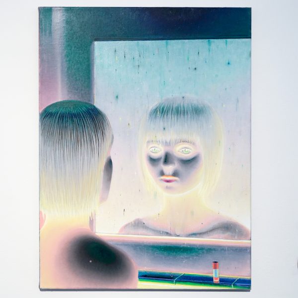 Michael Kirkham - Black Mirror - 80x60cm Ina van Zyl - Rumour - 110x80cm Olieverf op linnen