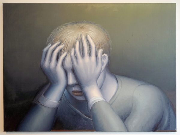 Michael Kirkham - Weeping Man - 60x80cm Olieverf op linnen