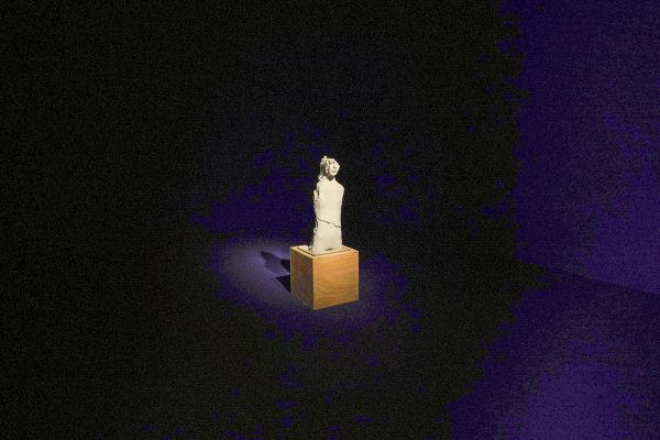 Mark Manders - Dry Clay Figure - Beschilderd brons en hout