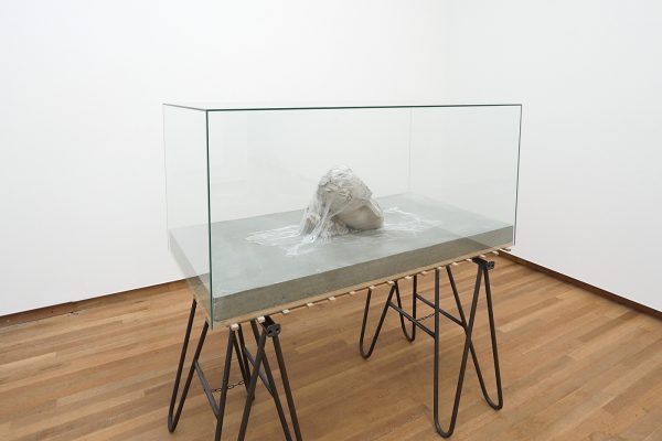 Mark Manders - Head Study on Concrete Floor - Beschilderd plasticrete, plastic, beton, hout en glas