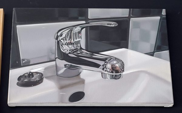 Jhonie van Boeijen - The Tap - 40x55cm, Olieverf op linnen