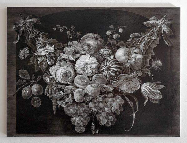 Niek Hendrix - Study of a Window (Abraham Mignon) - 68x51cm Olieverf op paneel