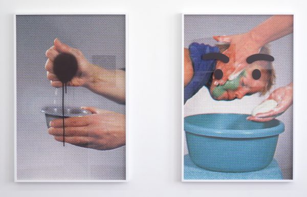 Sarah & Charles - Simulacre et Simulations (Spray Artist) & (Comic Eyes) - 105x70cm Print op papier en print op plexiglas