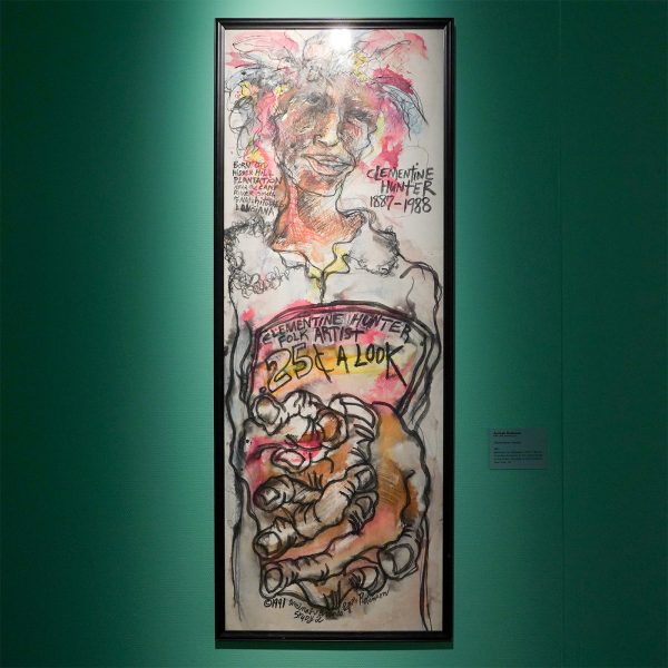 Aminah Robinson - Clementine Hunter - 158x60cm Pastelverf op rijstpapier, 1991