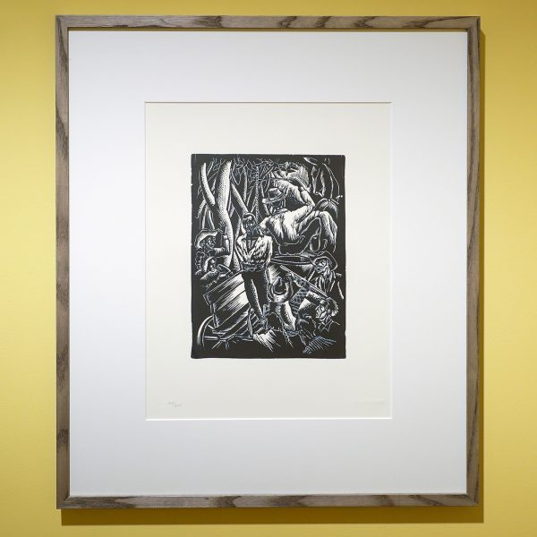 Hale Woodruff - Giddap - 49x38cm, Linoleumsnede op geweven papier, 1931-1946