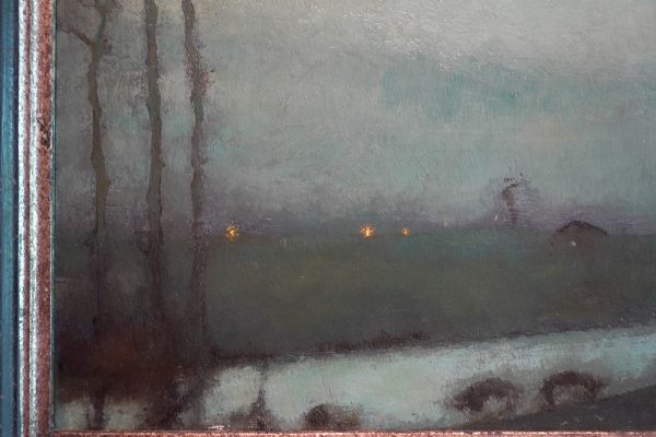 Jan Mankes - Avondschemering (Woudsterweg) - Olieverf op doek, 1914 (detail)