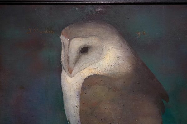 Jan Mankes - Grote uil op scherm - Olieverf op doek, 1913 (detail)