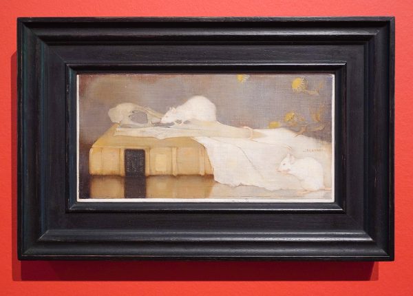 Jan Mankes - Witte muizen op Boekband - Olieverf op doek, 1911