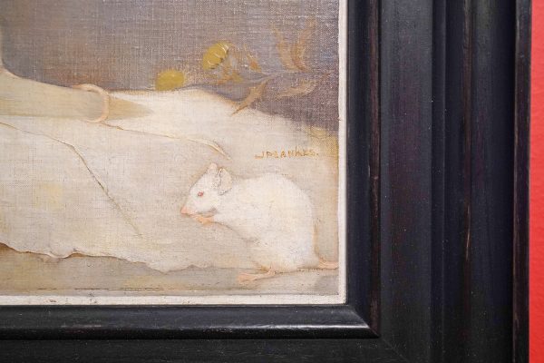 Jan Mankes - Witte muizen op Boekband - Olieverf op doek, 1911 (detail)