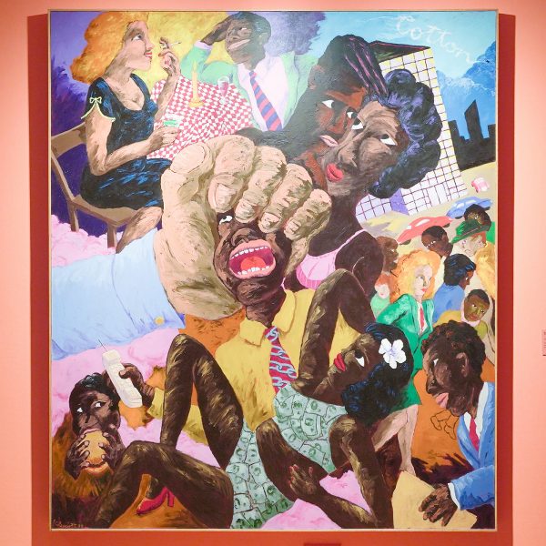 Robert Colescott - Cotton - 214x183cm Acrylverf op doek, 1989