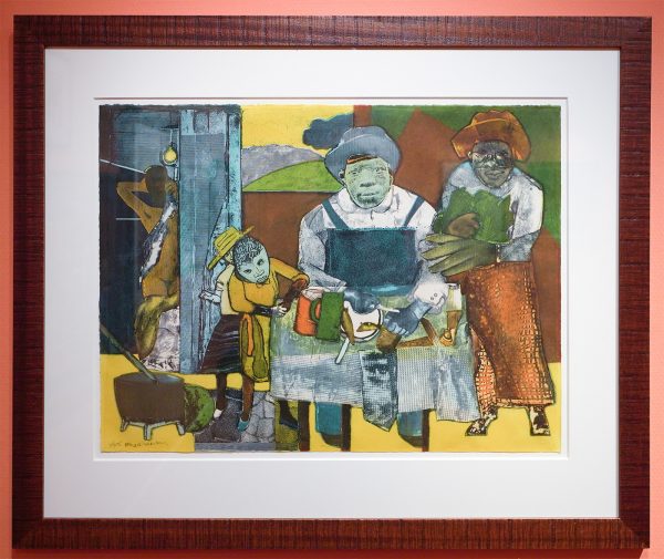 Romare Bearden - The Family - 50x66cm Aquatint en fotogravure, 1975
