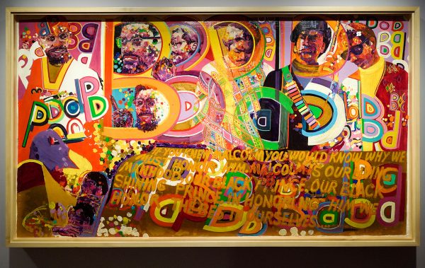 Wadsworth Jarrell - Hommage to a Giant - 122x229cm Acrylverf op karton, 1970