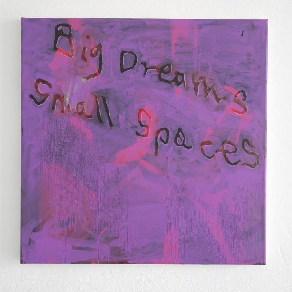 Henry Byrne - Big Dreams, Small Spaces (Appropriated painting of Jochem van den Wijngaard) - 50x50cm Olieverf op canvas