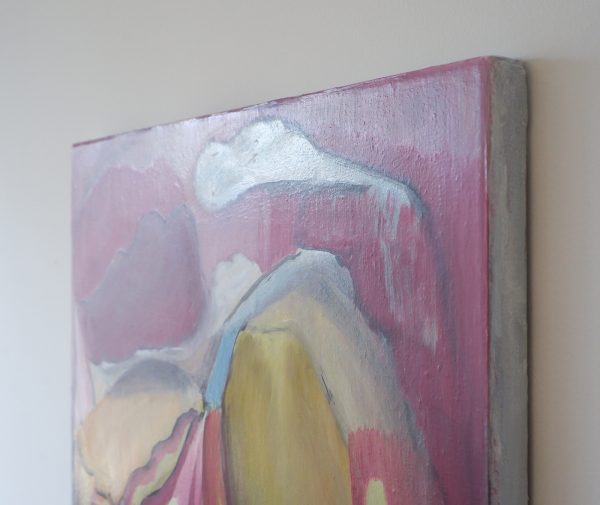 Rezi van Lankveld - Pink Cloud - 55x48cm Olieverf op canvas (detail)