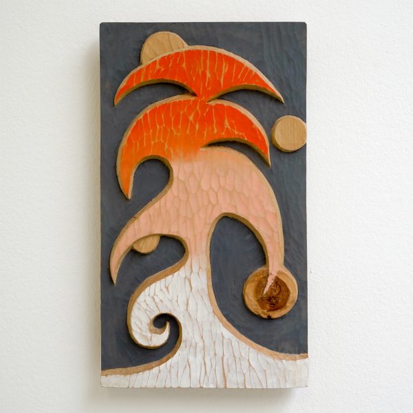 Alejandra Venegas - Enico Nocturno - 60x46cm Gesneden wilgenhout en gouache en encaustiek