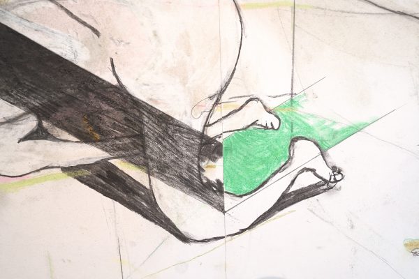 Roland Sohier - Burden - Houtskool en pastel op papier (detail)