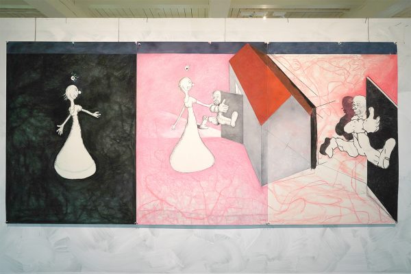 Roland Sohier - Fools Rush In - Houtskool en pastel op papier