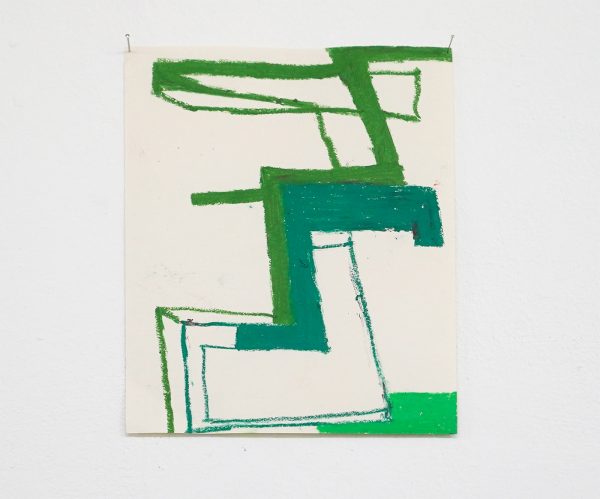 Christian Henkel - Zonder Titel - 30x21cm Oliekrijt op papier