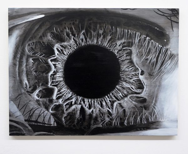 Niek Hendrix - Study of A Window (Retina) - 51x38cm, Olieverf op paneel