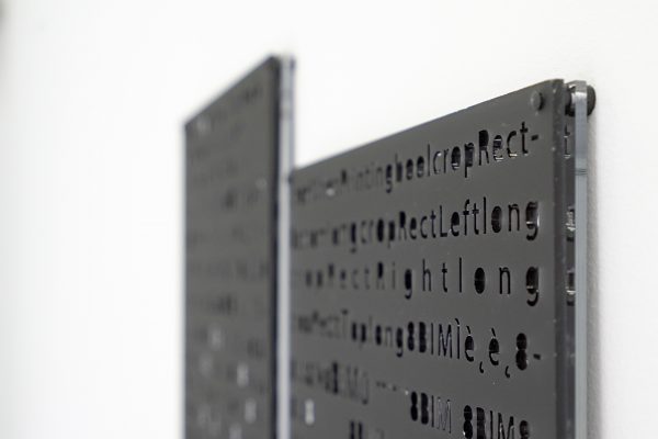 Rebecca Niculae - Zonder Titel - Tweeluik van 40x20x1,2cm, Acrylaat (detail)