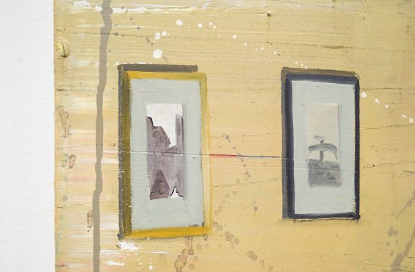 Matthias Weischer - Billardzimmer - Olieverf op doek (detail)