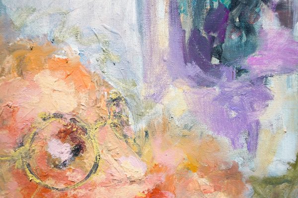 Eva Beresin - His stripe tshirt - 60x80cm Mixed media op doek (detail)