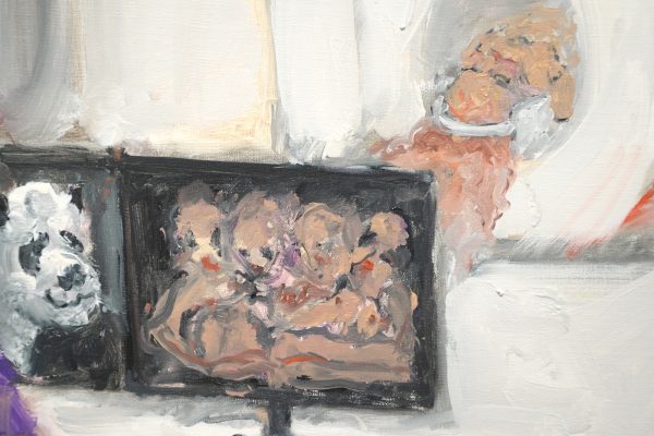 Eva Beresin - Inside my brain - 50x60cm Mixed media op doek (detail)