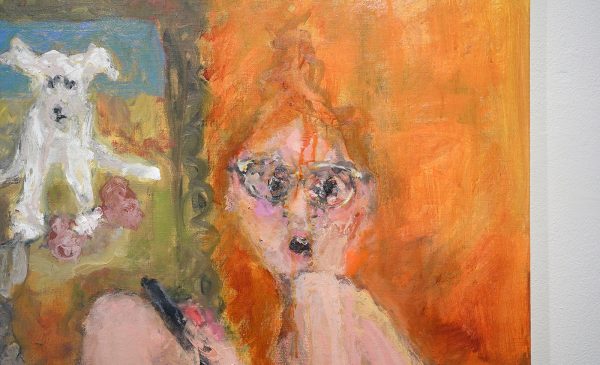 Eva Beresin - Learning to enjoy the status quo - 95x82cm Mixed media op doek (detail)