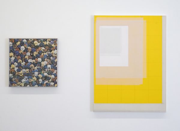 Daan van Golden - Untitled - 50x50x3cm Papier, collage & Kees Goudzwaard - Very Light - 100x75cm Olieverf op canvas