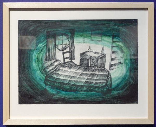 Danielle Lemaire - Nick's Bedroom - Conte en acrylverf op papier