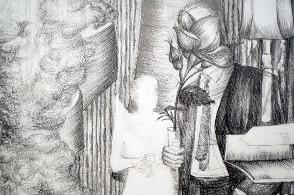 Danielle Lemaire - The Becoming - Potlood op papier (detail)