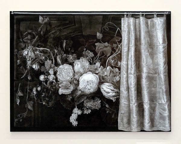 Niek Hendrix - Study of a Window (The Tale of Zeuxis And Parrhasius) - 90x67,5cm, Olieverf op paneel