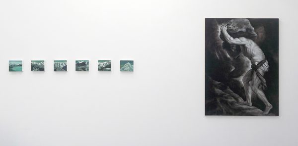 Anne van As - Diverse kleine werken, gemengde techniek op MDF & Niek Hendrix - The Vessel (Sisyphus) - 90x68cm Olieverf op paneel