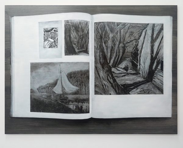 Niek Hendrix - Calligram (page 58 & 59) - 90x68cm Olieverf op paneel