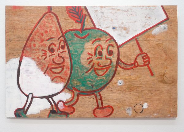 Walter Swennen - Apple & Pear - Olieverf op hout, 2005