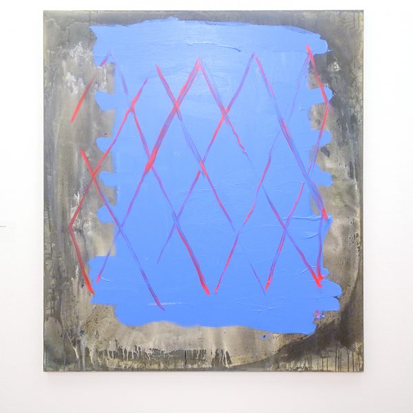 Walter Swennen - Blue Fills Gap - Acrylverf, olieverf en inkt op doek, 2015