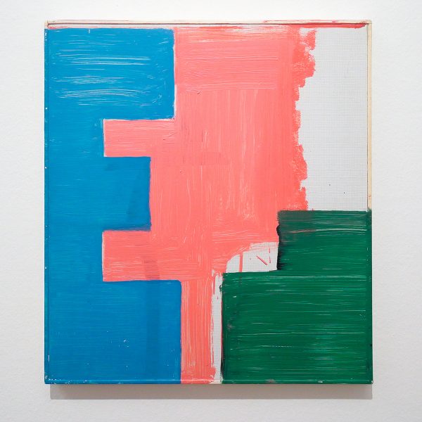 Walter Swennen - E - Olieverf op gevonden PVC, 1996