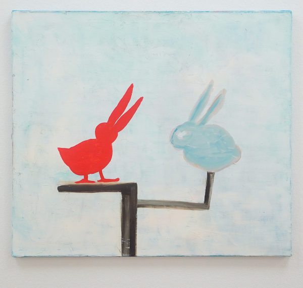 Walter Swennen - Konijn & Canard (Konijn & eend) - Olieverf op doek, 2001