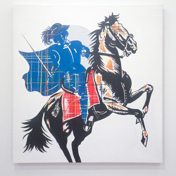 Walter Swennen - Super Blauwe Reiter - Olieverf op doek, 1998